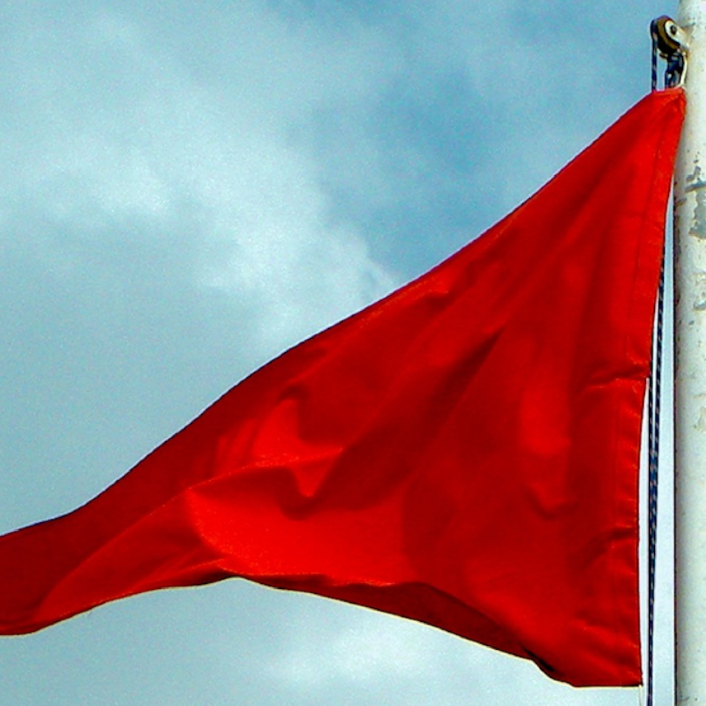 Red Flag  on gray background Photo credit CristianFerronato from pixabay. via Canva Pro